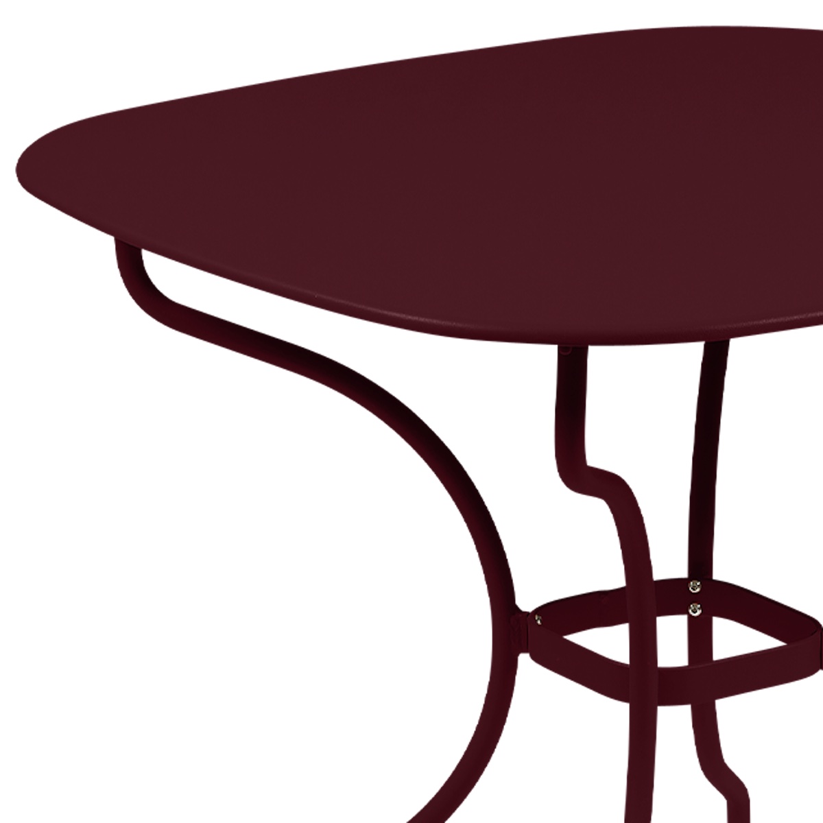 Table 82x82cm OPERA + Fermob cerise noir