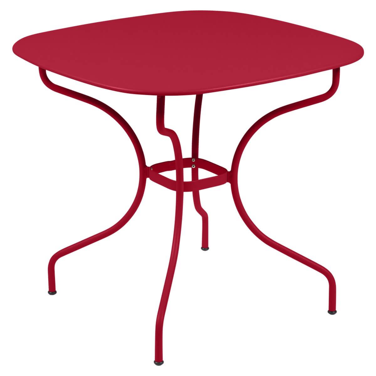 Table 82x82cm OPERA + Fermob piment