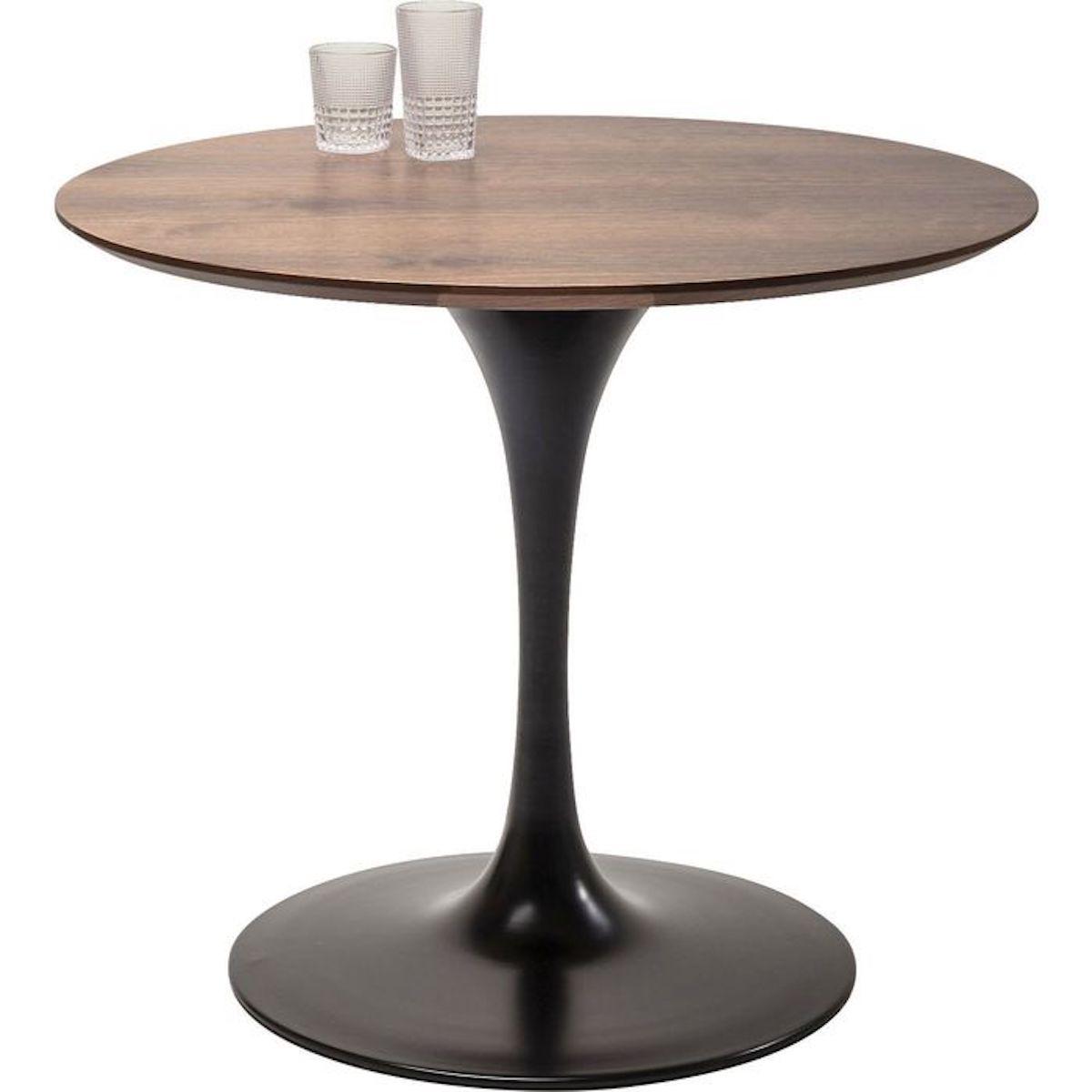 Table 90cm INVITATION Kare Design noyer-noir