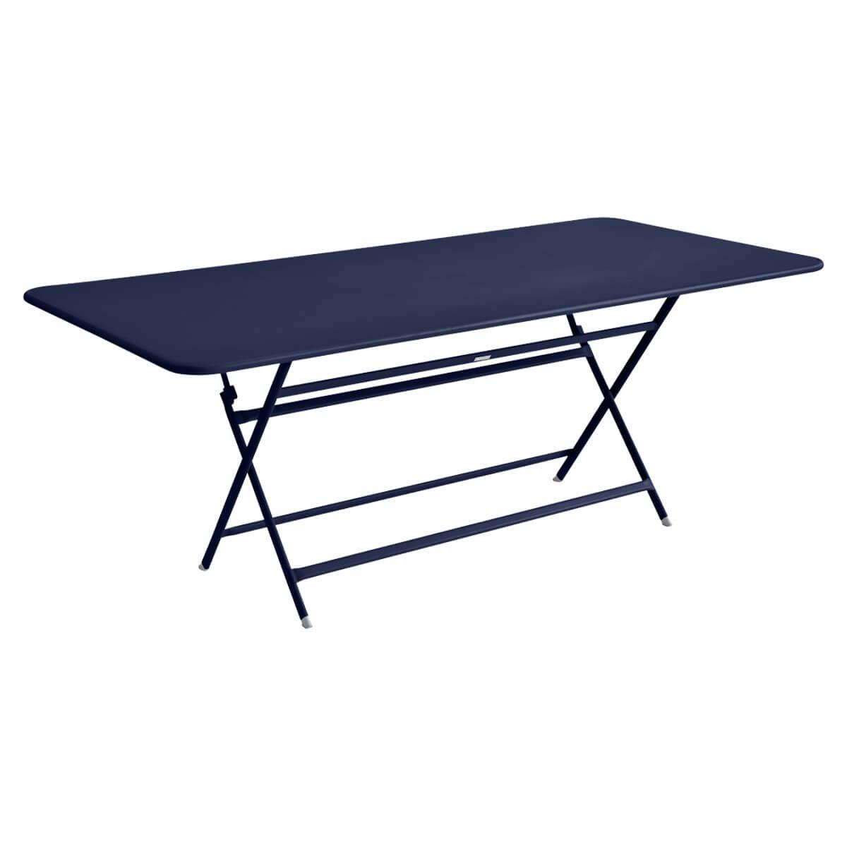 Table 90x190cm pliante CARACTERE Fermob Bleu Abysse 