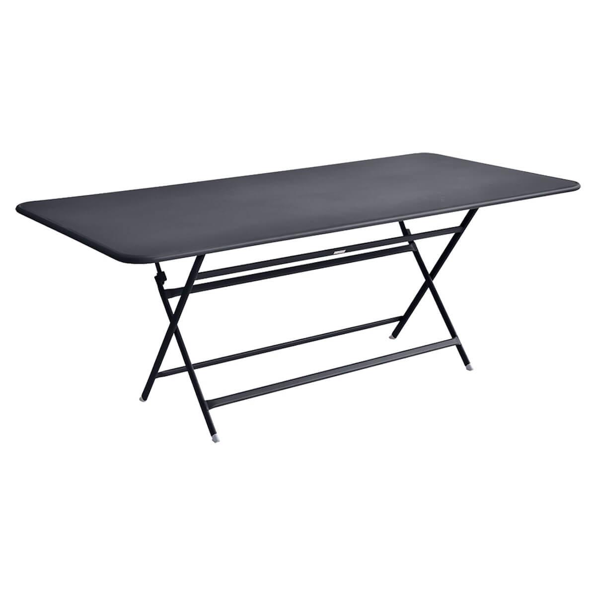 Table 90x190cm pliante CARACTERE Fermob Carbone