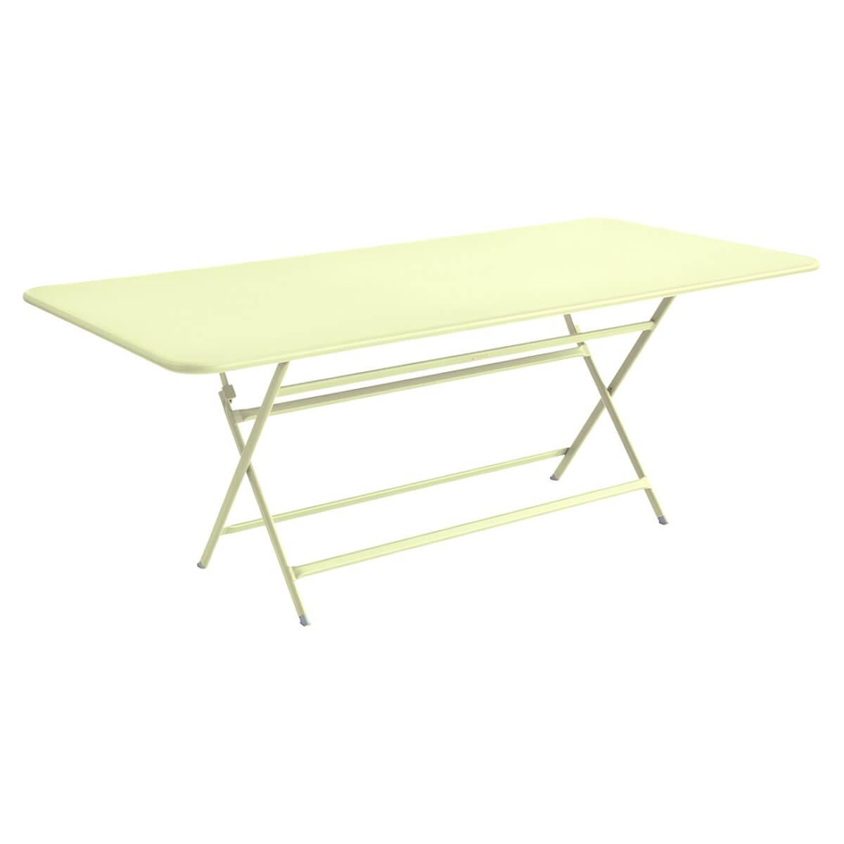 Table 90x190cm pliante CARACTERE Fermob citron givré