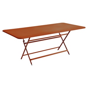 Table 90x190cm pliante CARACTERE Fermob orange confite