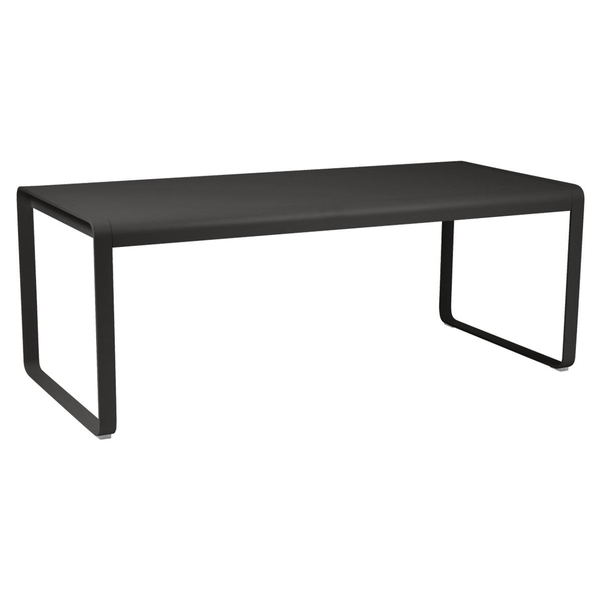 Table 90x196cm BELLEVIE PREMIUM Fermob noir réglisse