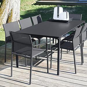 Table 95x195cm CALVI Fermob gris orage