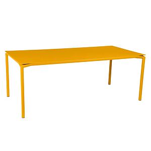 Table 95x195cm CALVI Fermob jaune miel