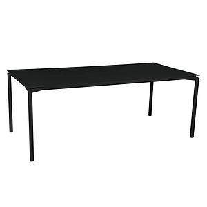 Table 95x195cm CALVI Fermob noir réglisse