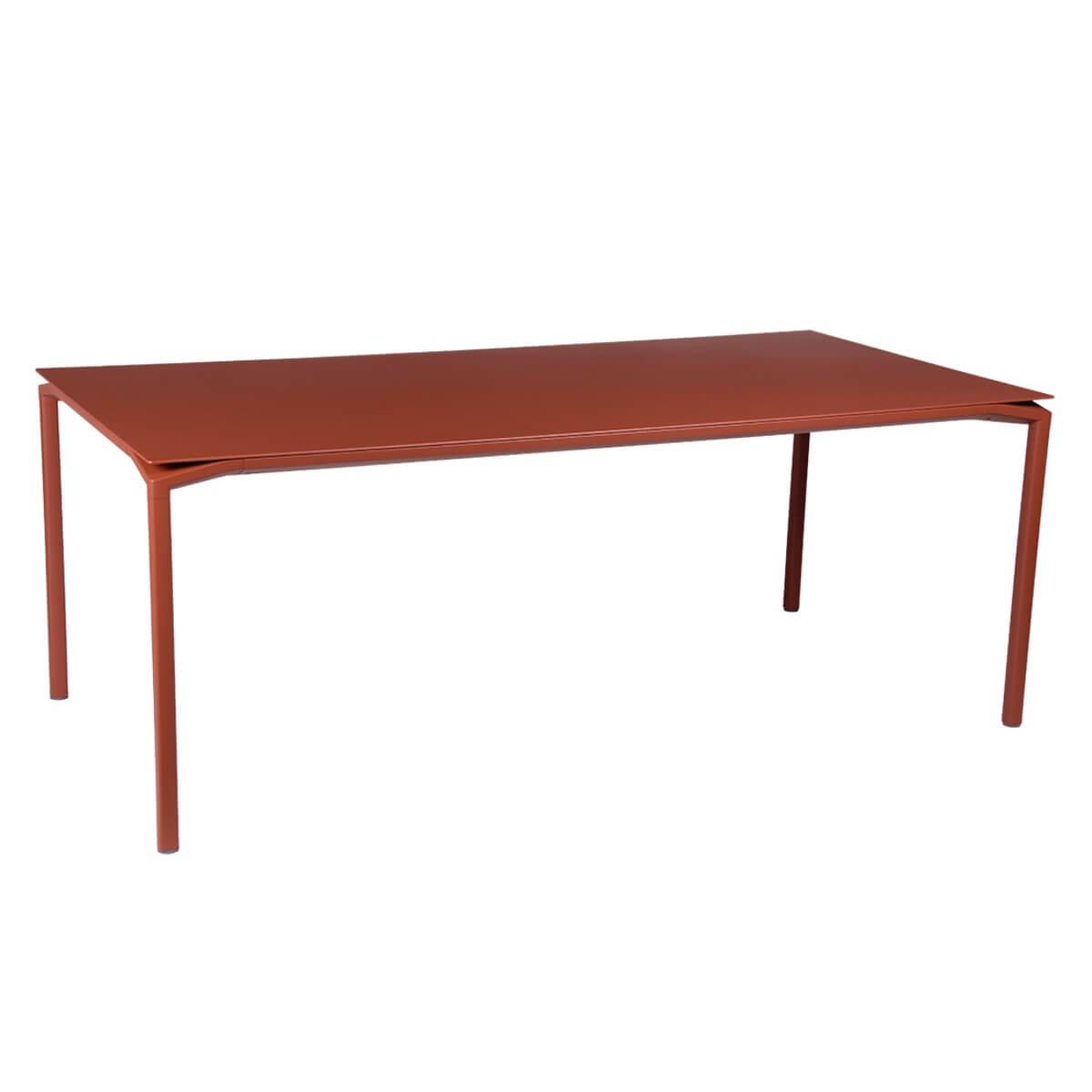 Table 95x195cm CALVI Fermob rouge ocre