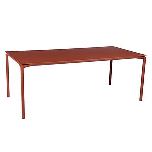 Table 95x195cm CALVI Fermob rouge ocre