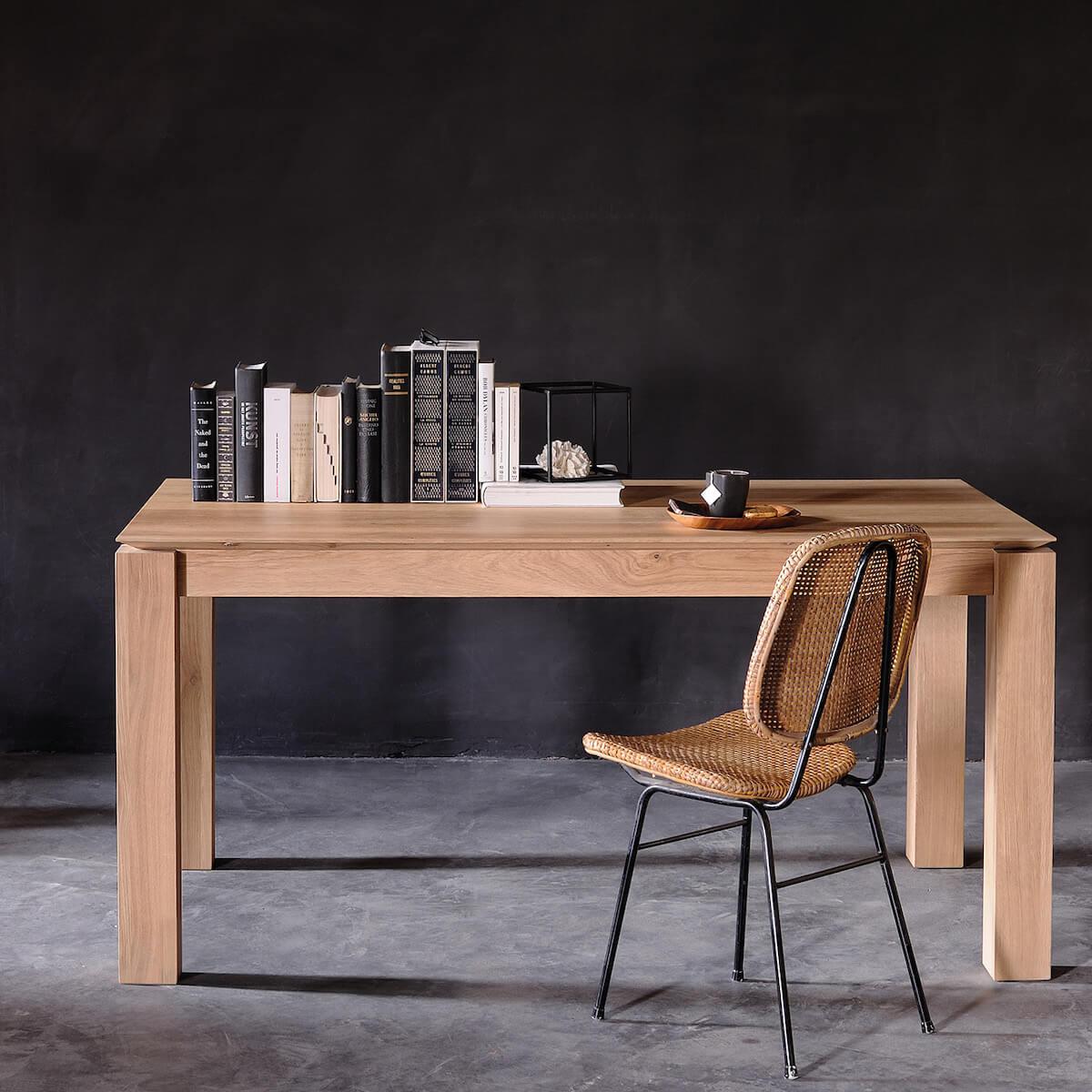 Table à rallonge 140/220x90cm SLICE Ethnicraft chêne