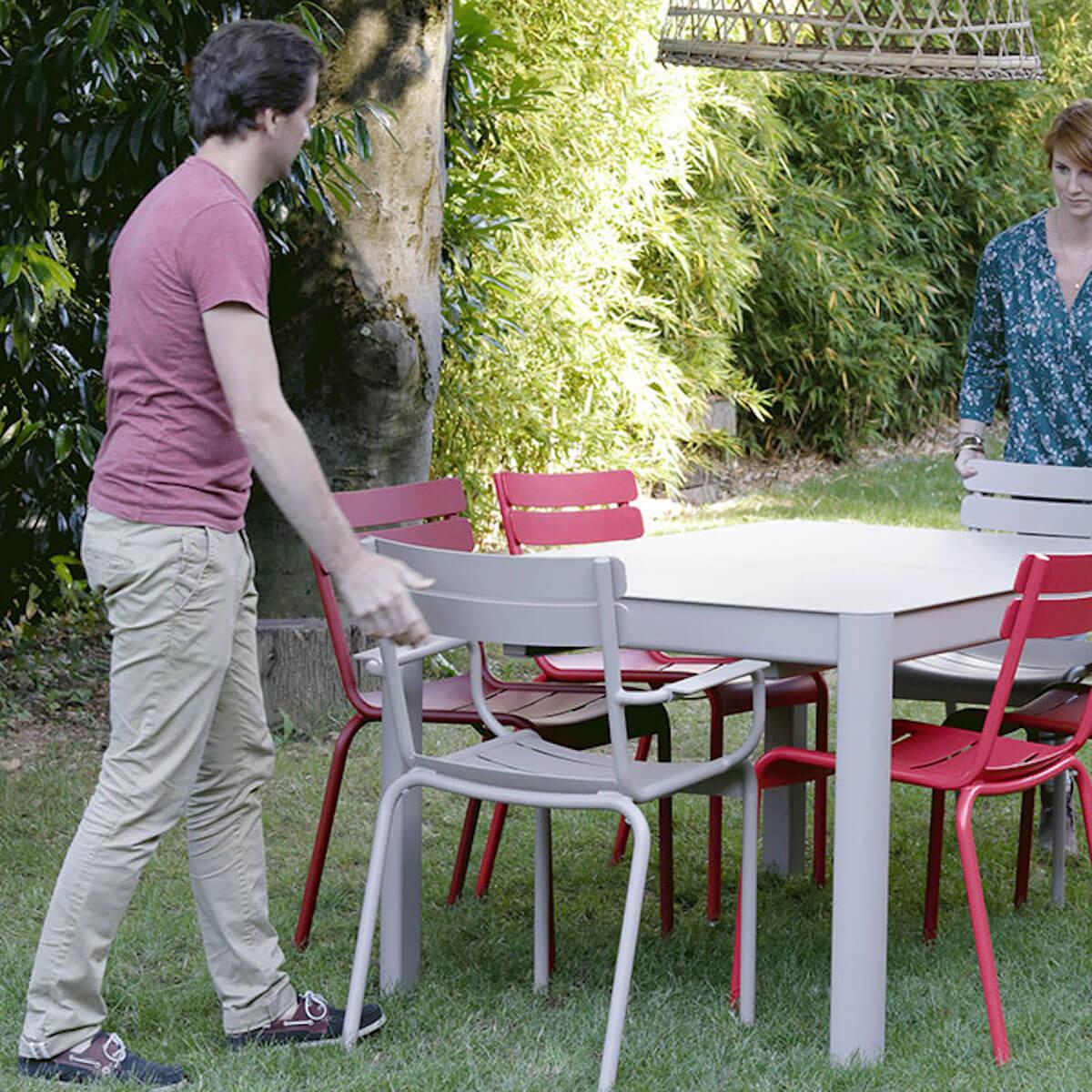 Table à rallonge 149/191x100cm RIBAMBELLE Fermob bleu abysse