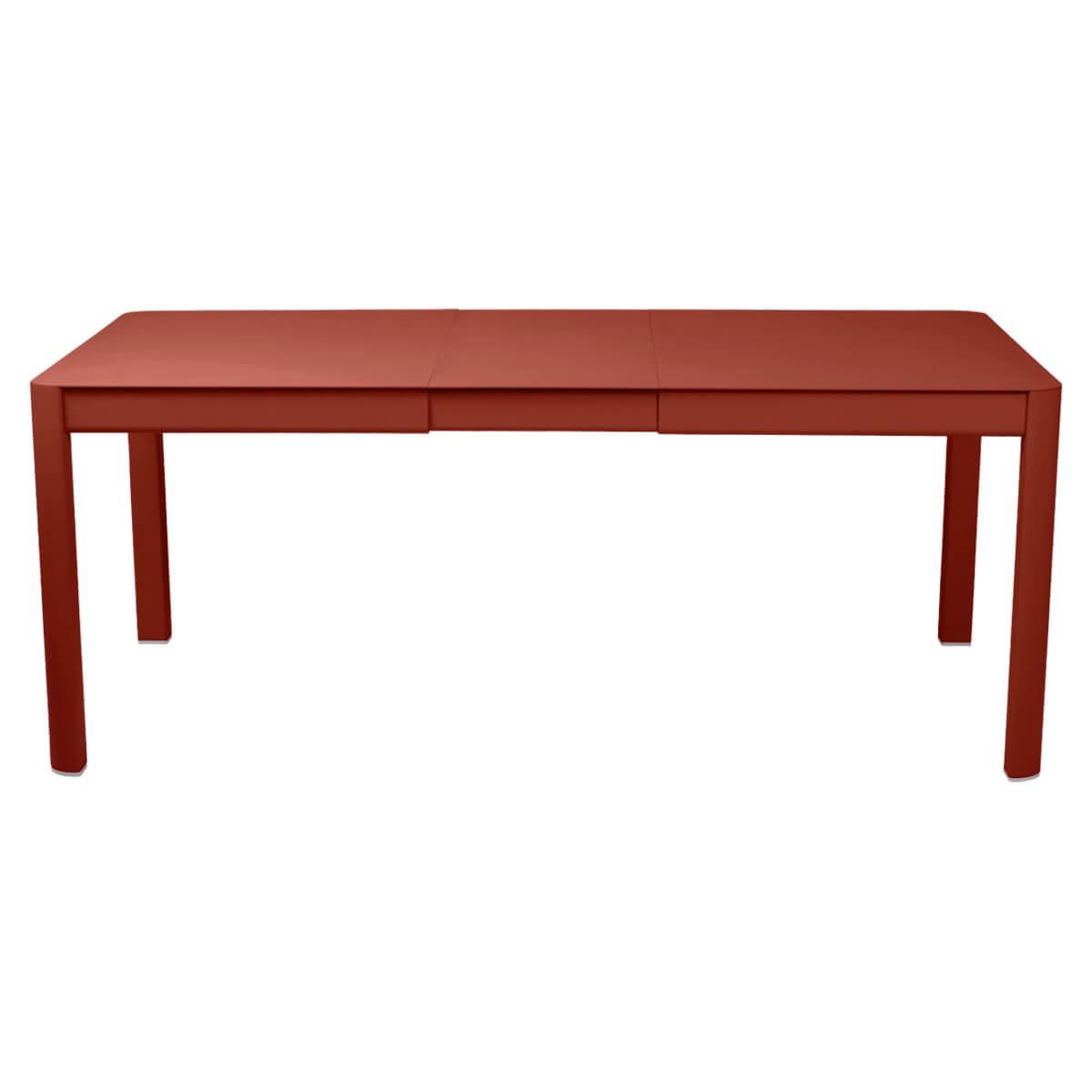Table à rallonge 149/191x100cm RIBAMBELLE Fermob rouge ocre