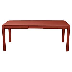 Table à rallonge 149/191x100cm RIBAMBELLE Fermob rouge ocre