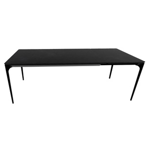 Table à rallonge 160/220cm SILHOUETTE Calligaris noir oxyde-pied noir opaque