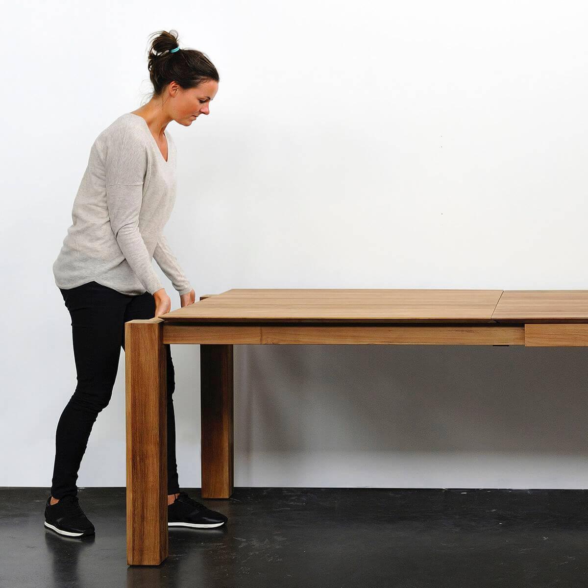 Table à rallonge 160/233x90cm SLICE Ethnicraft teak