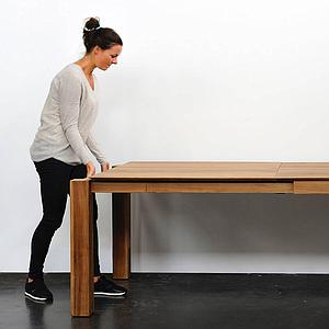 Table à rallonge 160/233x90cm SLICE Ethnicraft teak
