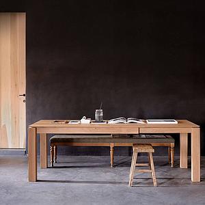 Table à rallonge 160/240x90cm SLICE Ethnicraft chêne