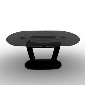 Table à rallonge 165/270cm ORBITAL Calligaris verre trempé gris fumé