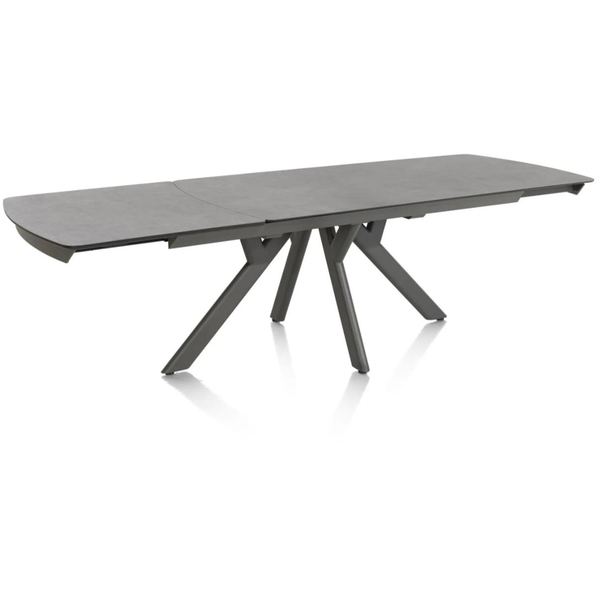 Table à rallonge 170(+60) cm x 100cm VEGAS Henders & Hazel Anthracite