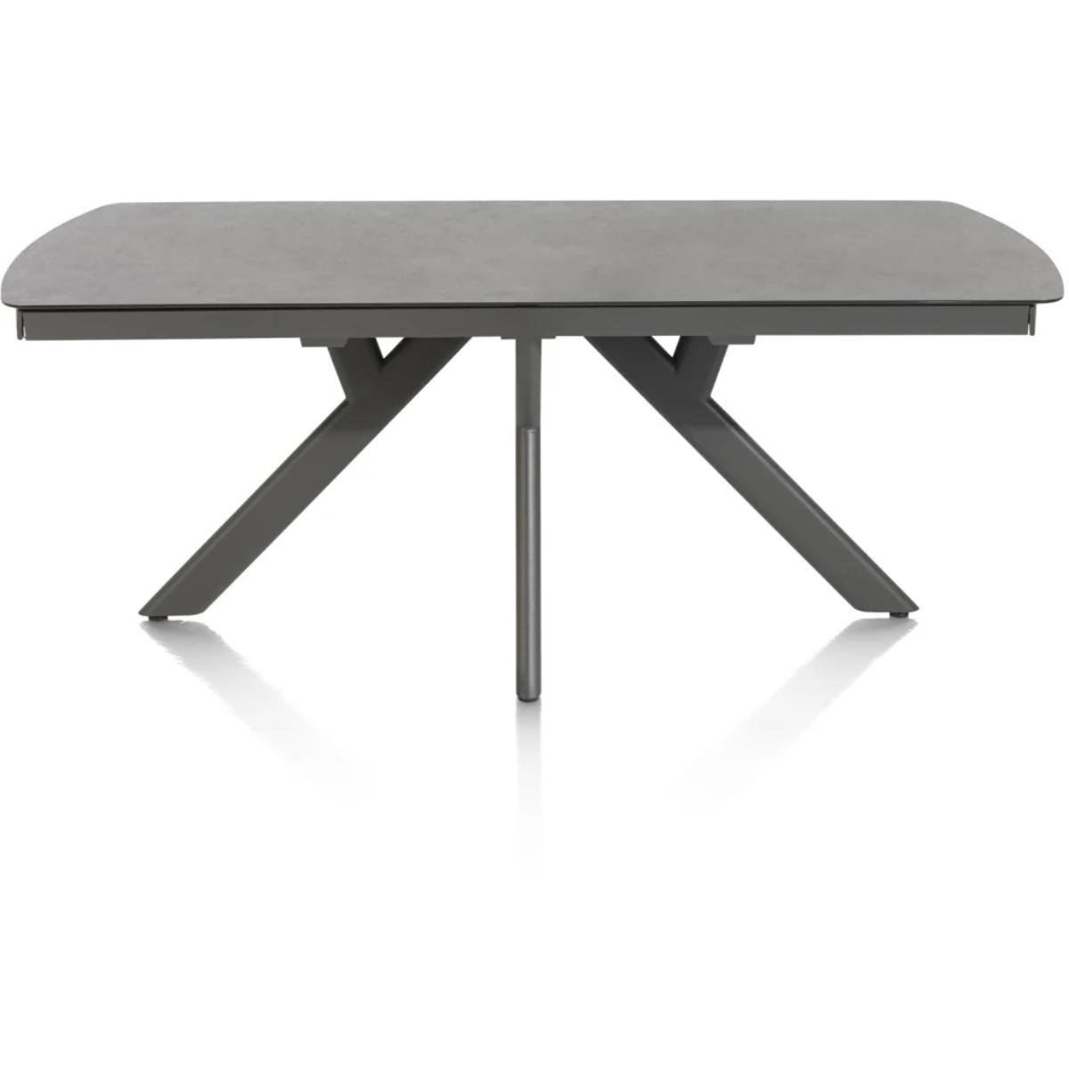 Table à rallonge 170(+60) cm x 100cm VEGAS Henders & Hazel Anthracite