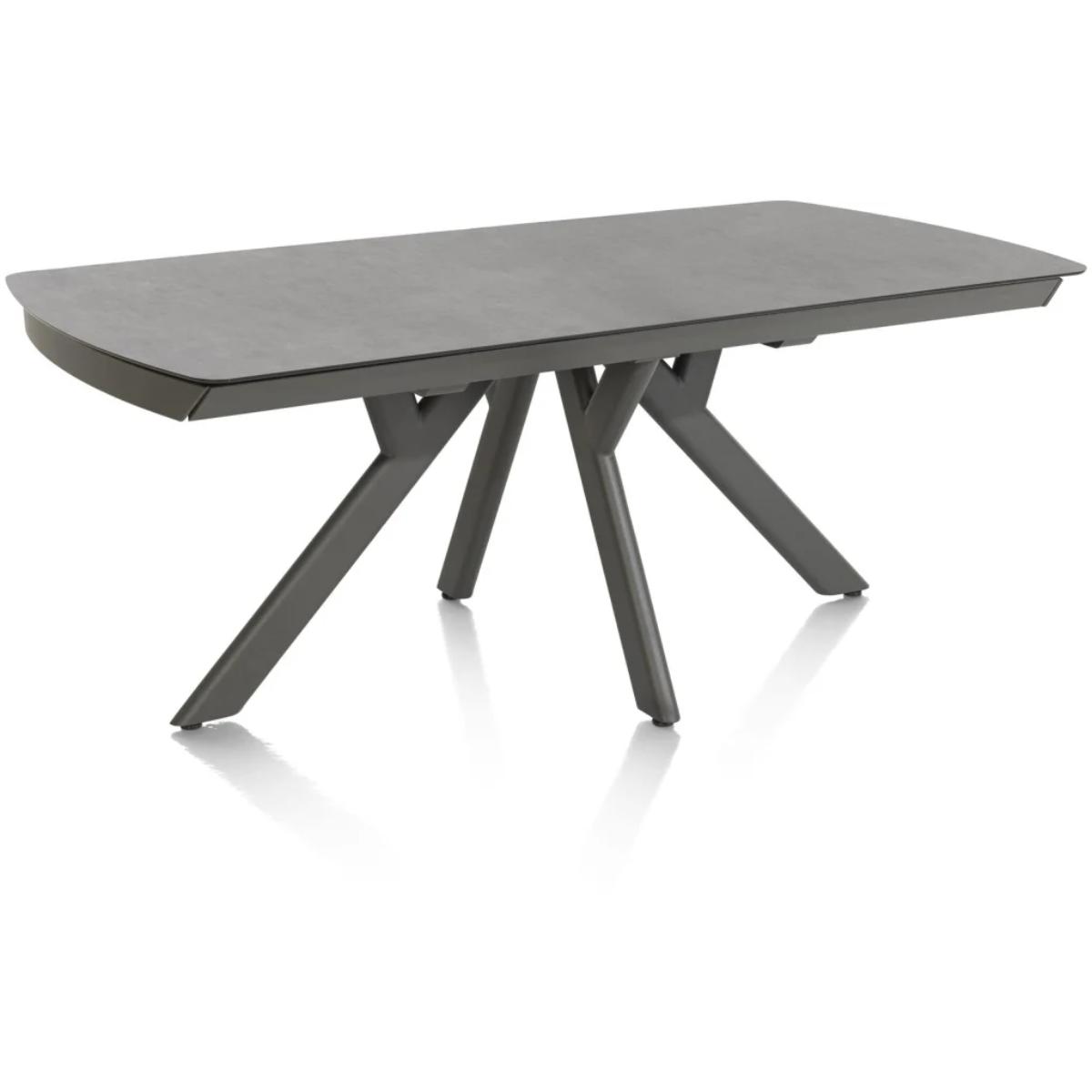 Table à rallonge 170(+60) cm x 100cm VEGAS Henders & Hazel Anthracite