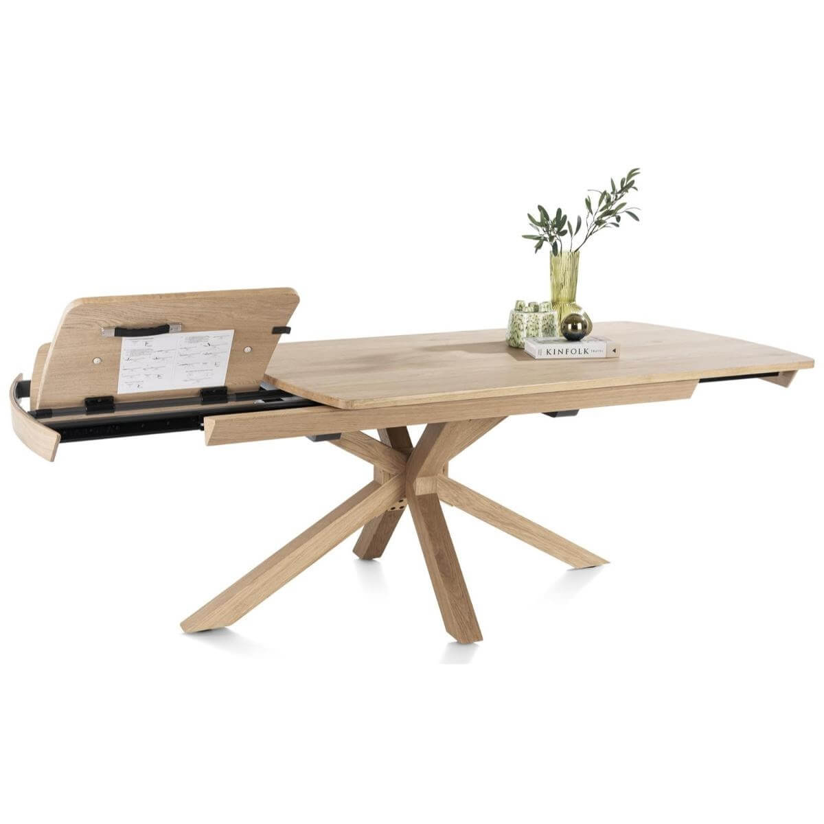 Table à rallonge 170(+ 60)x100cm NYON  Henders & Hazel Natural Sand