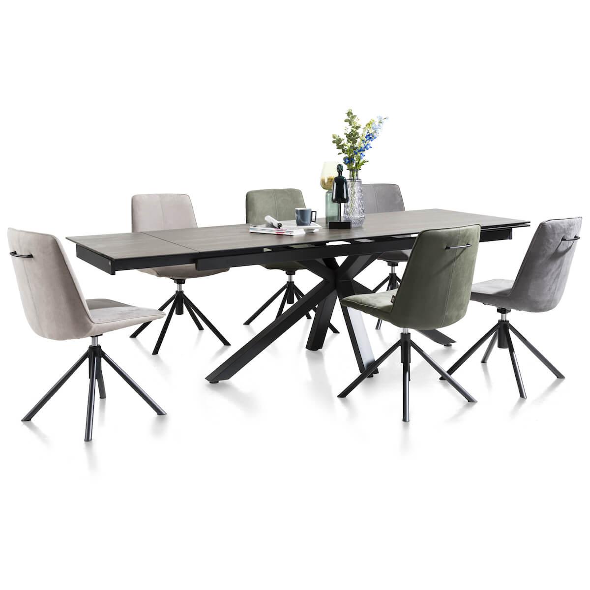 Table à rallonge  170/250x77x90cm MULTI Henders & Hazel anthracite