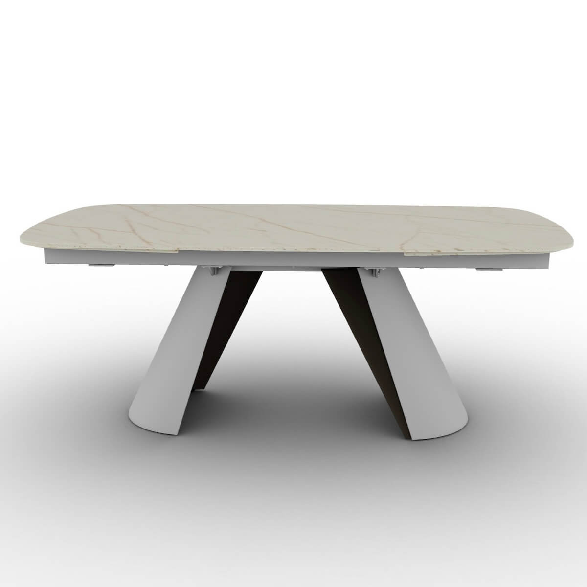 Table à rallonge 200/248/296x100cm APIAN Calligaris céramique marbre statuaire or