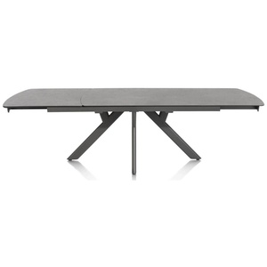 Table à rallonge 200 (+80)x 100cm VEGAS Henders & Hazel céramique sur verre anthracite