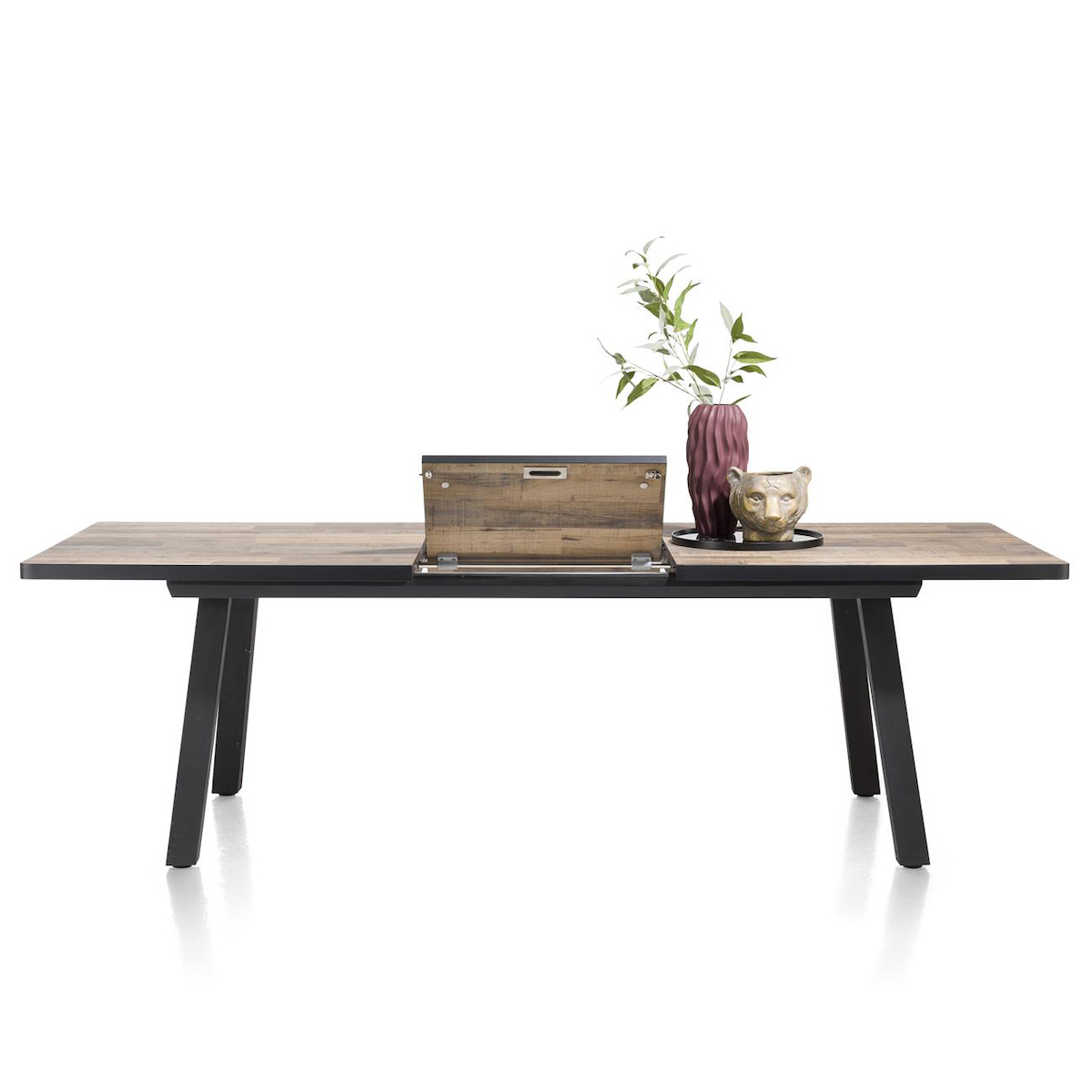 Table à rallonge 98x160/210cm AVALOX Henders & Hazel driftwood-pieds simple