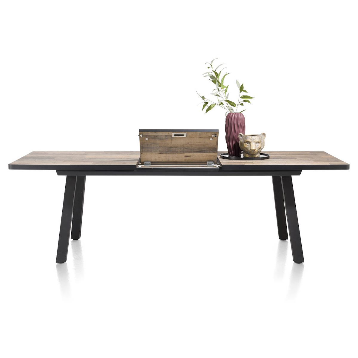 Table à rallonge 98x190/250cm AVALOX Henders & Hazel driftwood-pieds simple
