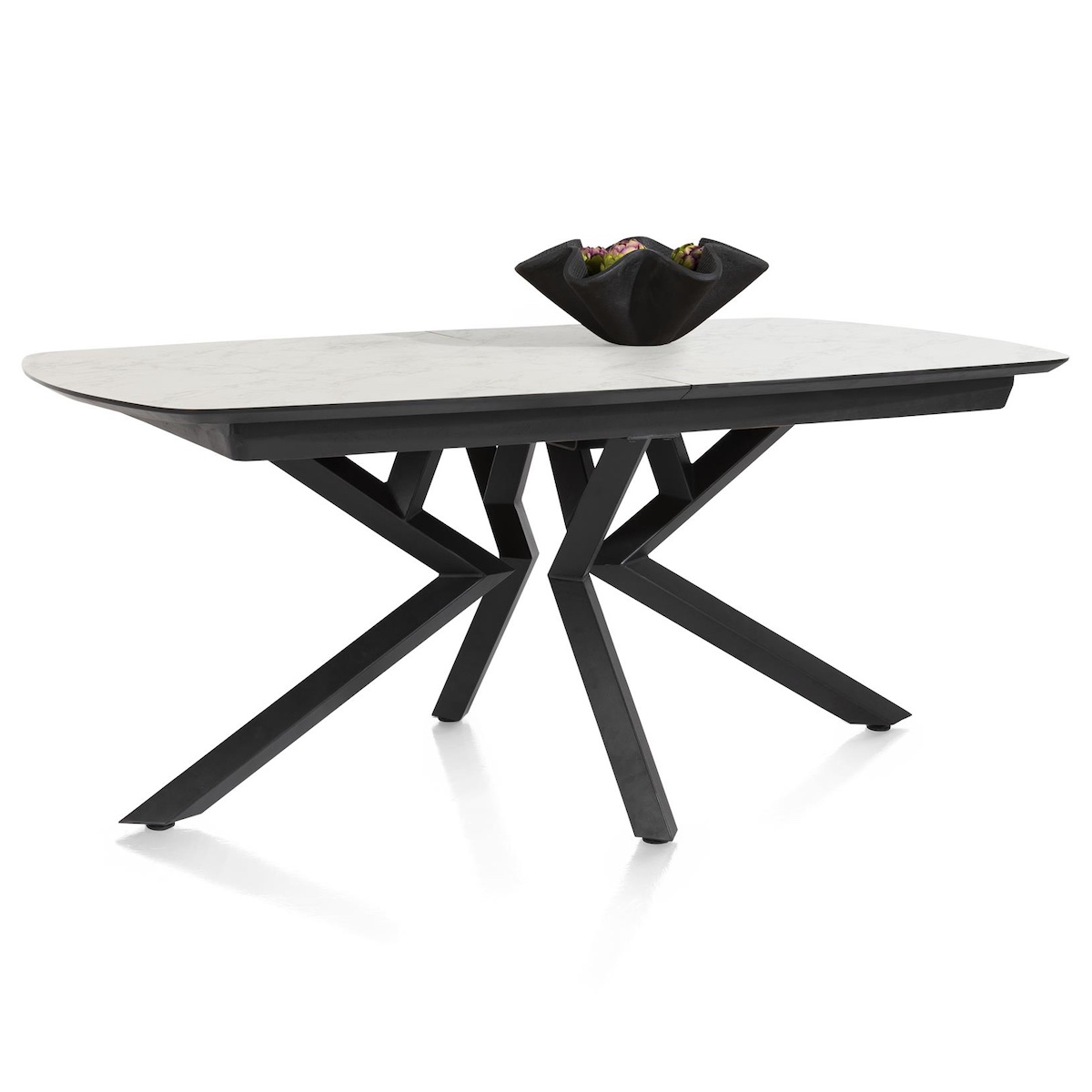 Table à rallonge MASURA XOOON 180 (+60)x110 x77 Marbre Blanc