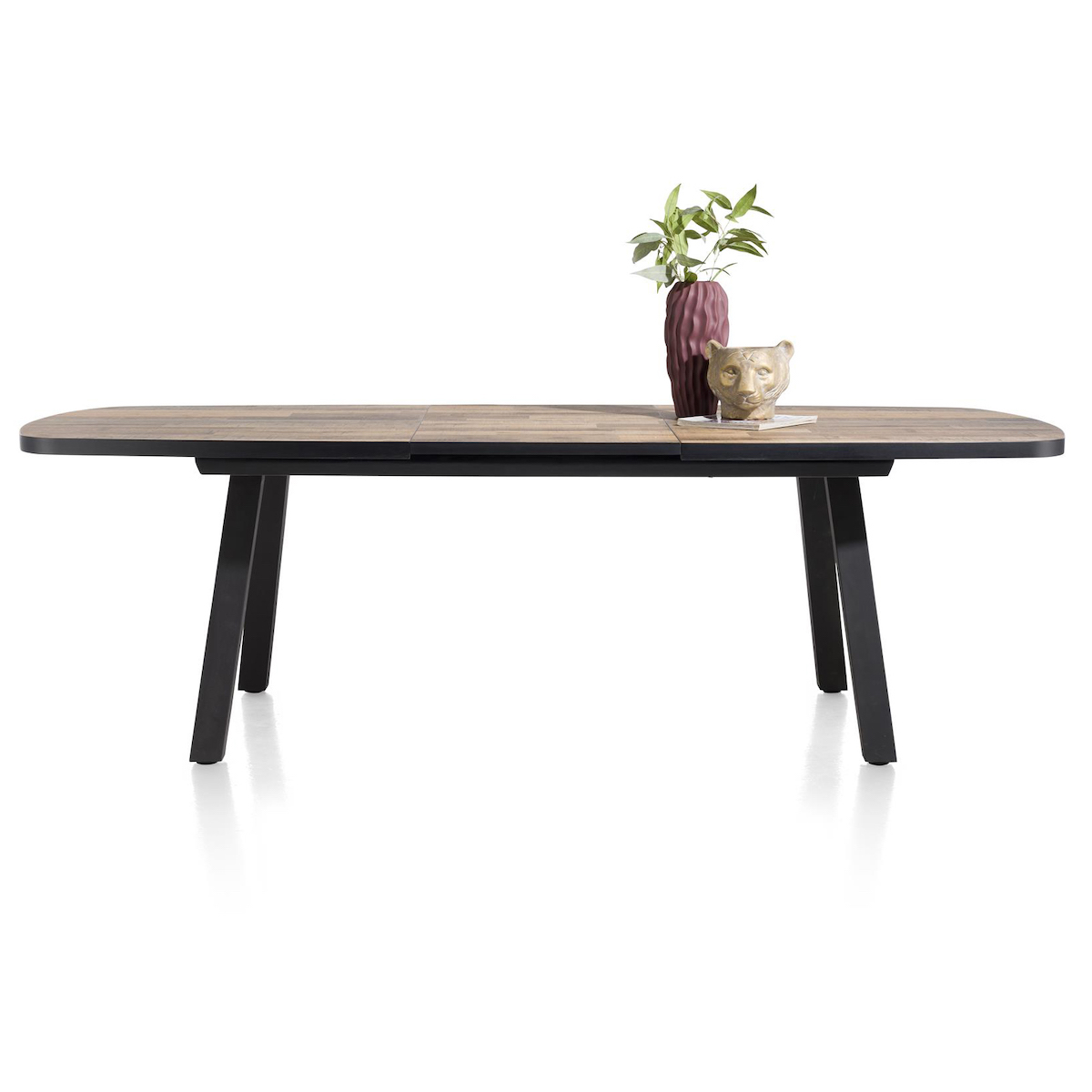 Table à rallonge ovale 110x190/250cm AVALOX Henders & Hazel driftwood-pieds simple