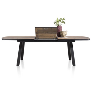 Table à rallonge ovale 110x190/250cm AVALOX Henders & Hazel driftwood-pieds simple