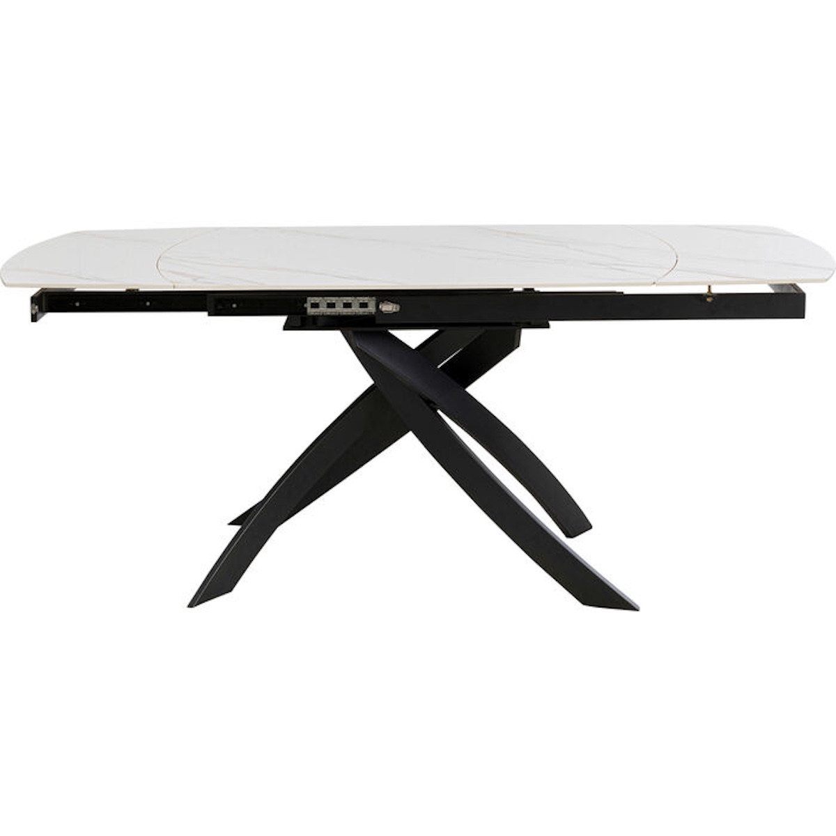 Table à rallonge TWIST Kare Design blanc/noir