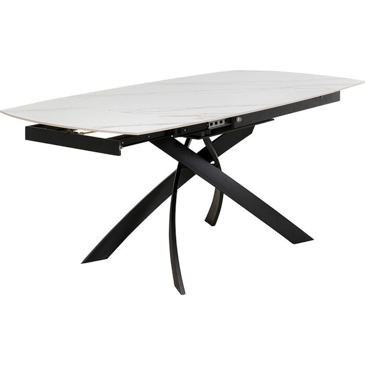 Table à rallonge TWIST Kare Design blanc/noir