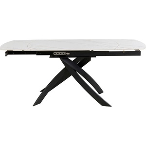 Table à rallonge TWIST Kare Design blanc/noir