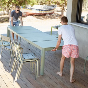 Table à rallonge XL 149/299x100cm RIBAMBELLE Fermob bleu acapulco