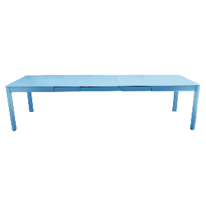 Table à rallonge XL 149/299X100cm RIBAMBELLE Fermob bleu maya