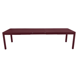 Table à rallonge XL 149/299x100cm RIBAMBELLE Fermob cerise noir