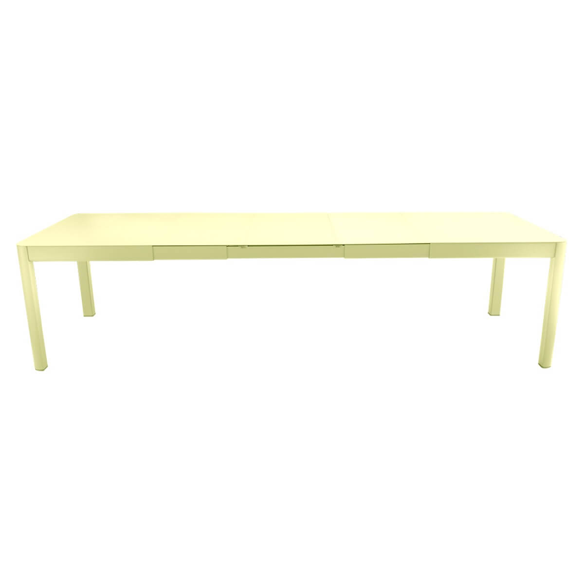 Table à rallonge XL 149/299x100cm RIBAMBELLE Fermob citron givré