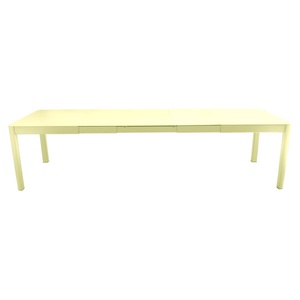 Table à rallonge XL 149/299x100cm RIBAMBELLE Fermob citron givré