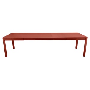 Table à rallonge XL 149/299x100cm RIBAMBELLE Fermob rouge ocre