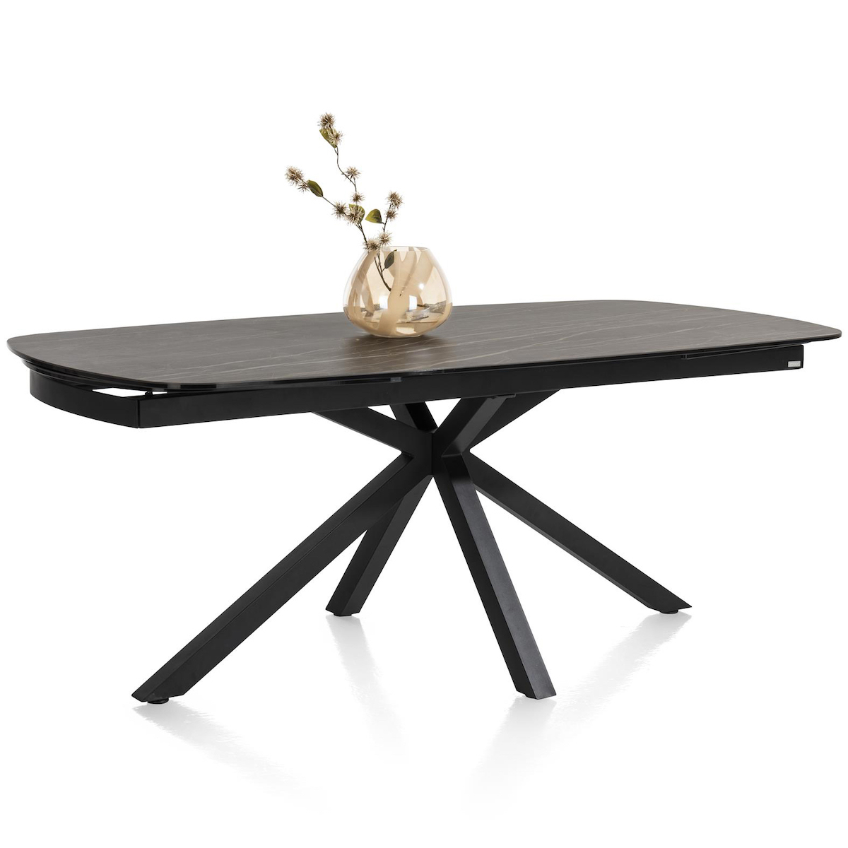 Table à rallonges 100x200(+2x50)cm MONTELLO Xooon céramique anthracite