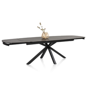 Table à rallonges 100x200(+2x50)cm MONTELLO Xooon céramique anthracite