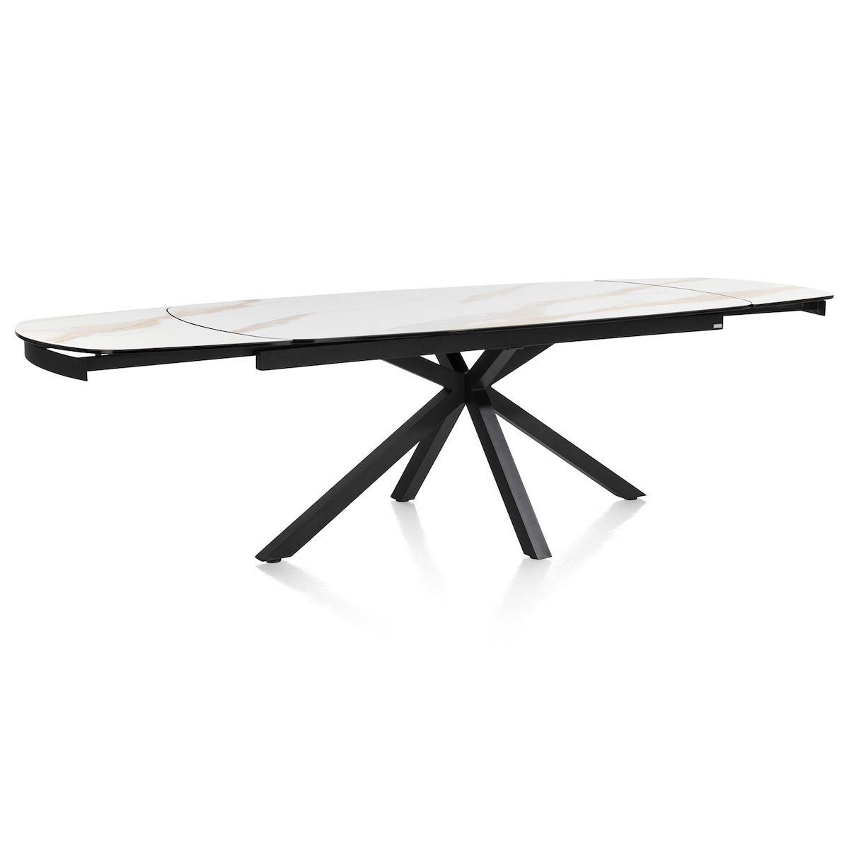 Table à rallonges 100x200(+2x50)cm  MONTELLO Xooon céramique blanche