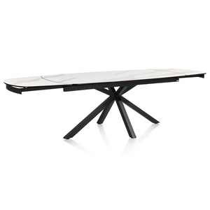 Table à rallonges 100x200(+2x50)cm  MONTELLO Xooon céramique blanche