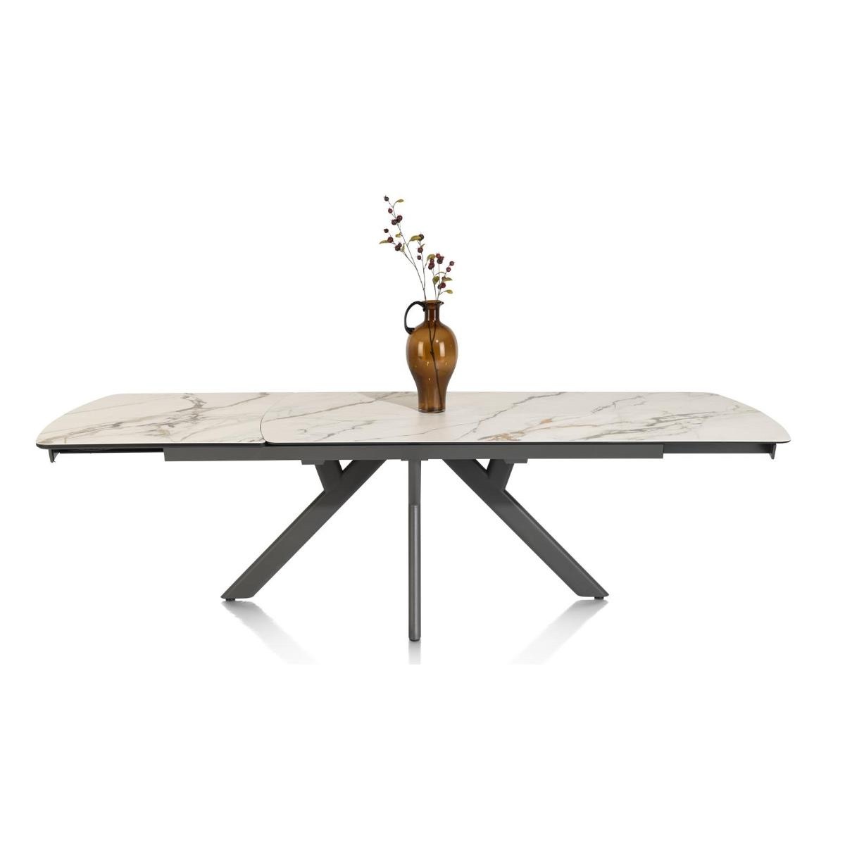 Table à rallonges 170(+60) x 100cm VEGAS Henders & Hazel marble blanc