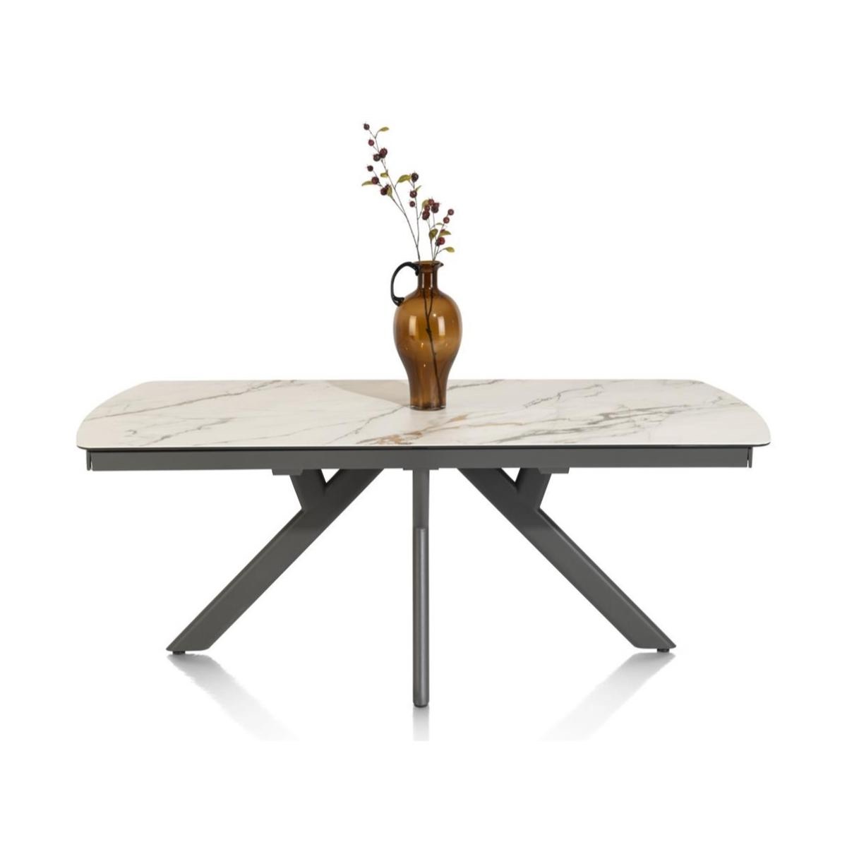 Table à rallonges 170(+60) x 100cm VEGAS Henders & Hazel marble blanc