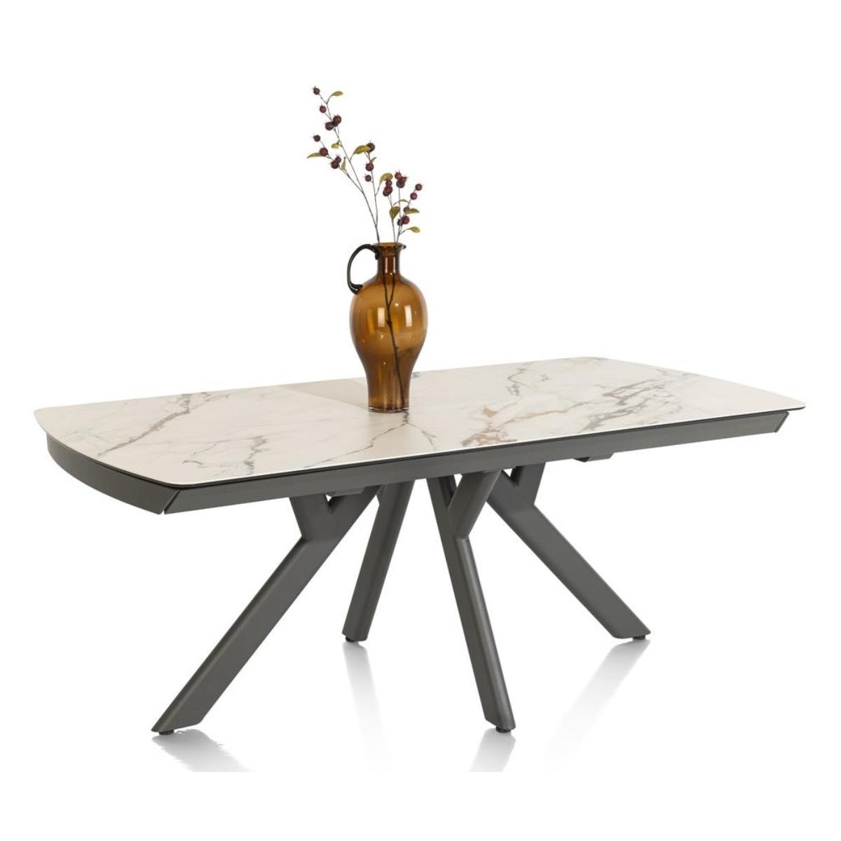 Table à rallonges 170(+60) x 100cm VEGAS Henders & Hazel marble blanc